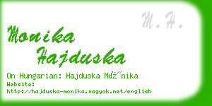monika hajduska business card
